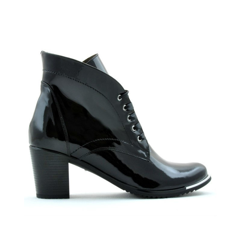 Damenstiefeletten 3299 Lack Schwarz
