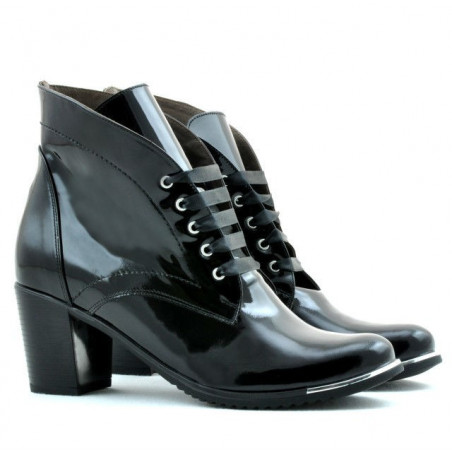 Damenstiefeletten 3299 Lack Schwarz