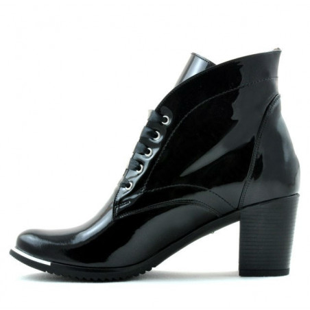 Damenstiefeletten 3299 Lack Schwarz