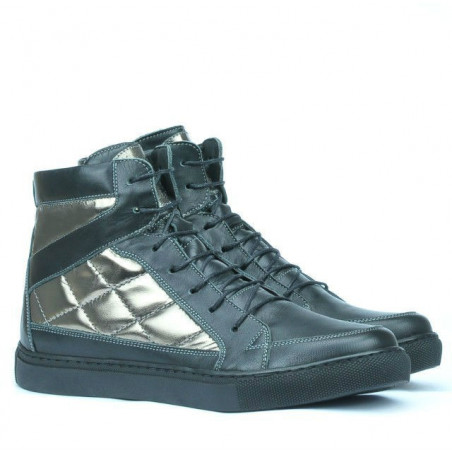 Damenstiefel 3305 schwarz kombiniert