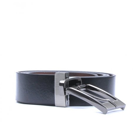 Herrengürtel 08b zweifarbig schwarz+braun