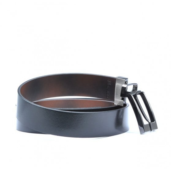 Herrengürtel 08b zweifarbig schwarz+braun Herrengürtel 08b zweifarbig schwarz+braun