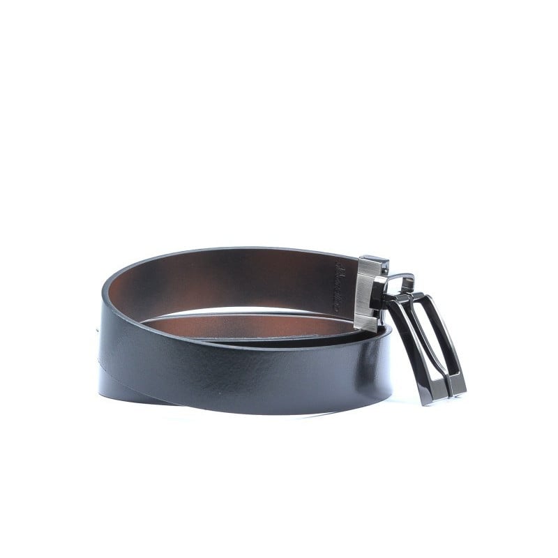 Herrengürtel 08b zweifarbig schwarz+braun