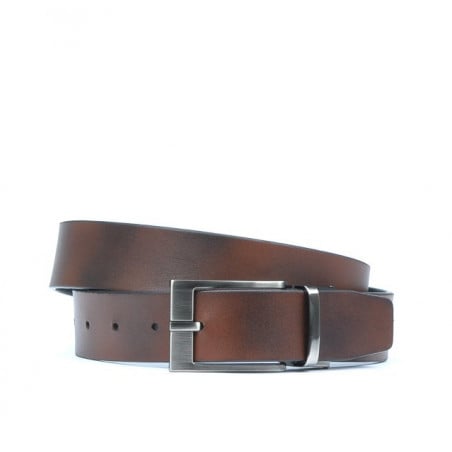 Herrengürtel 08b zweifarbig schwarz+braun