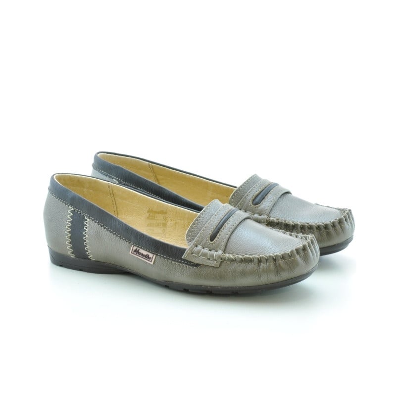 Damen Mokassins 619 sand+kaffee