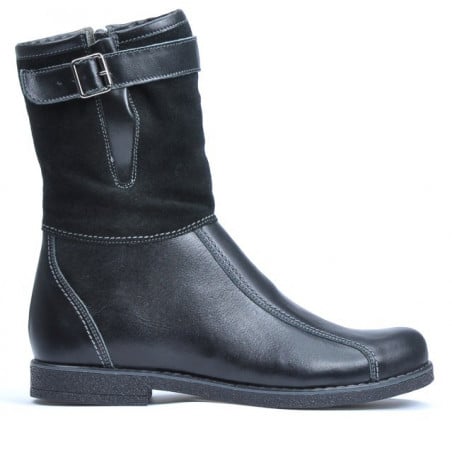 Damenstiefeletten 3249 schwarz kombiniert
