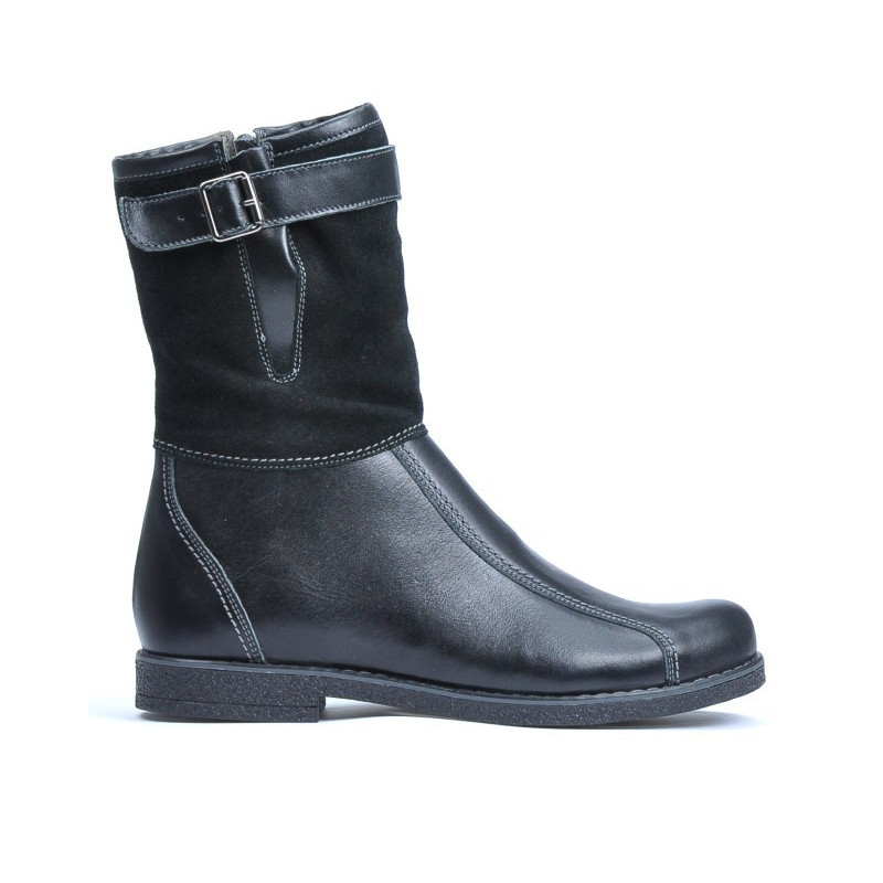 Damenstiefeletten 3249 schwarz kombiniert