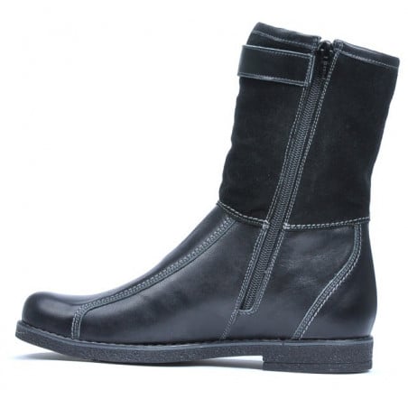 Damenstiefeletten 3249 schwarz kombiniert