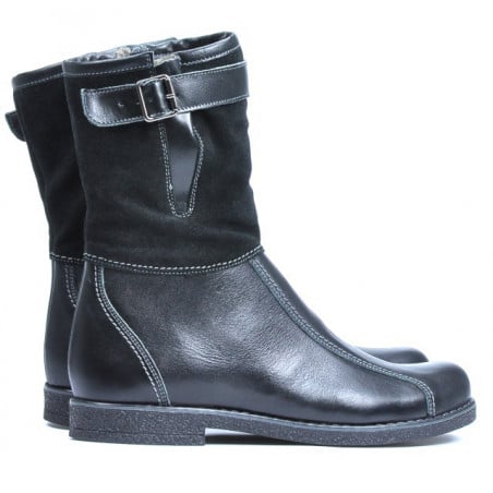Damenstiefeletten 3249 schwarz kombiniert
