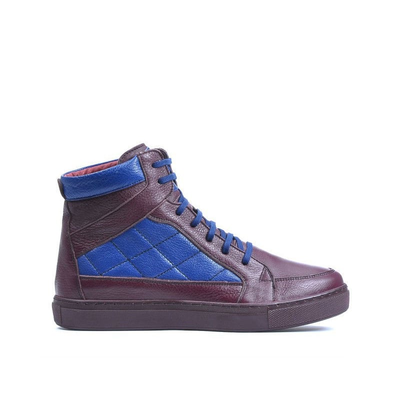 Herrenstiefel 487 Bordeaux+Indigo