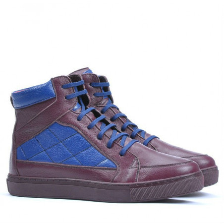 Herrenstiefel 487 Bordeaux+Indigo