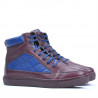 Herrenstiefel 487 Bordeaux+Indigo