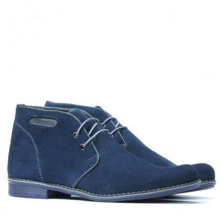 Jugendstiefel 464 indigo Veloursleder