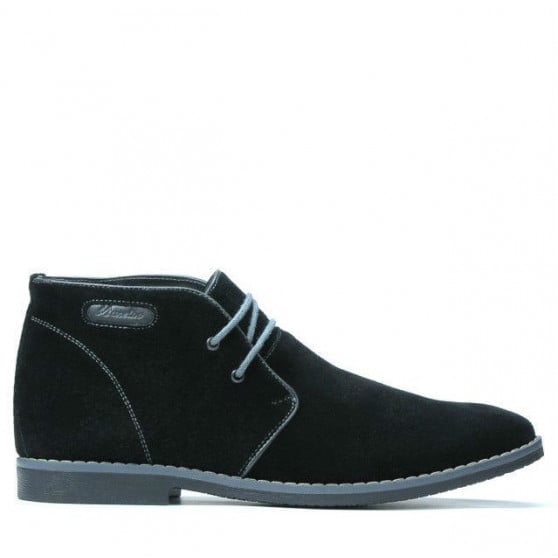 Herrenstiefel 454 schwarz Velours+grau Herrenstiefel 454 schwarz Velours+grau