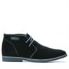 Herrenstiefel 454 schwarz Velours+grau