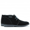 Herrenstiefel 454 schwarz Velours+grau