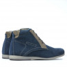 Herrenschuhe 474 indigo Veloursleder