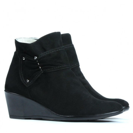 Damenstiefel 242 schwarz Veloursleder