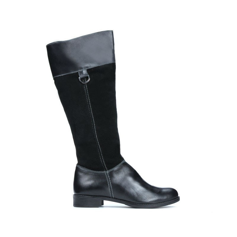 Damenstiefel 3232 schwarz kombiniert