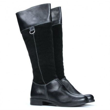 Damenstiefel 3232 schwarz kombiniert