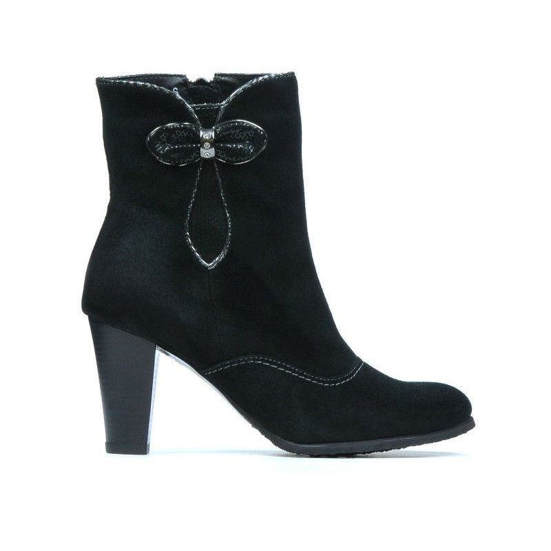 Damenstiefeletten 1136 schwarz Antilope