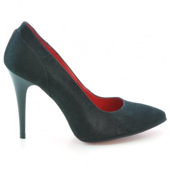 Elegante Damenschuhe 1230 Schwarz Satin Antilope Elegante Damenschuhe 1230 Schwarz Satin Antilope
