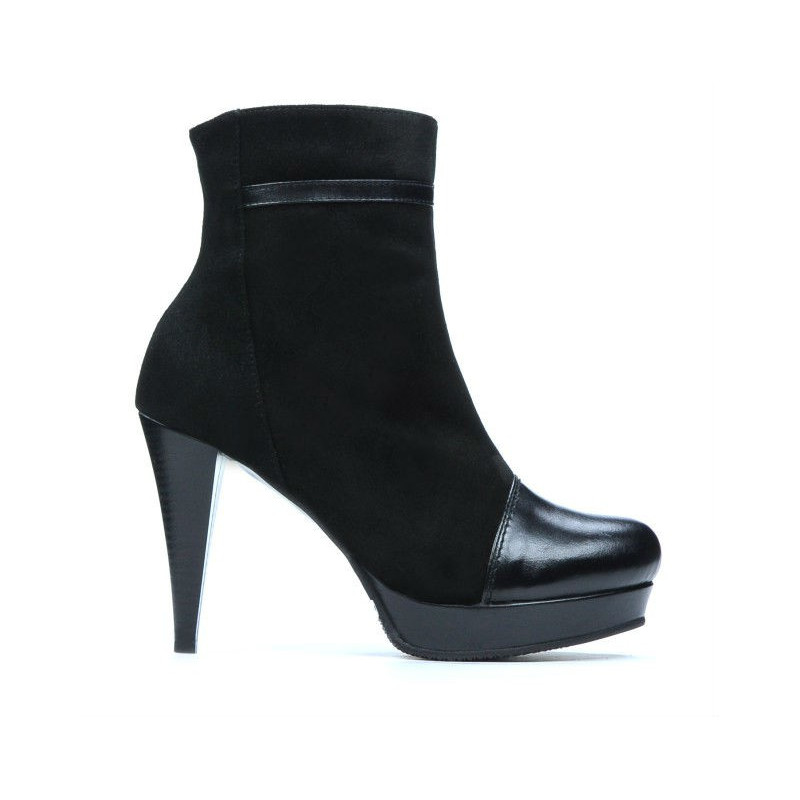 Damenschuhe 1130 schwarze Antilope kombiniert