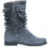 Damenstiefel 3242 grau Veloursleder