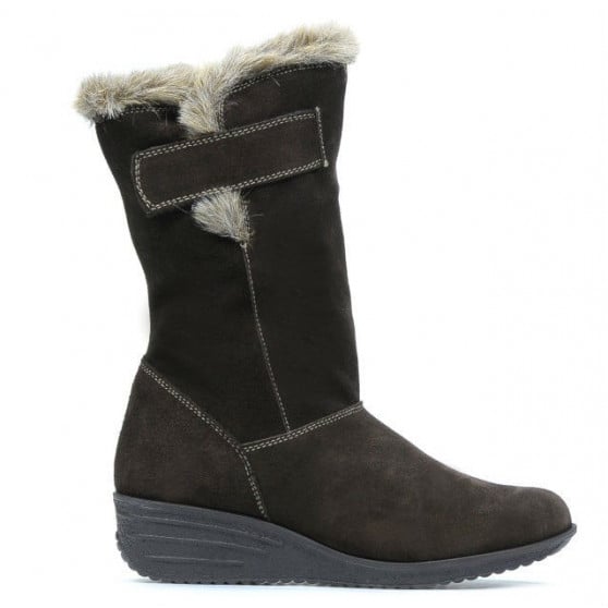 Damenstiefel 3246 Kaffeefarben Velours Damenstiefel 3246 Kaffeefarben Velours