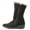 Damenstiefel 3246 Kaffeefarben Velours
