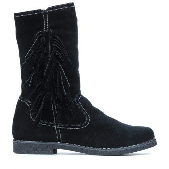 Damenstiefel 3242 schwarz Veloursleder Damenstiefel 3242 schwarz Veloursleder
