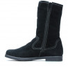 Damenstiefel 3242 schwarz Veloursleder