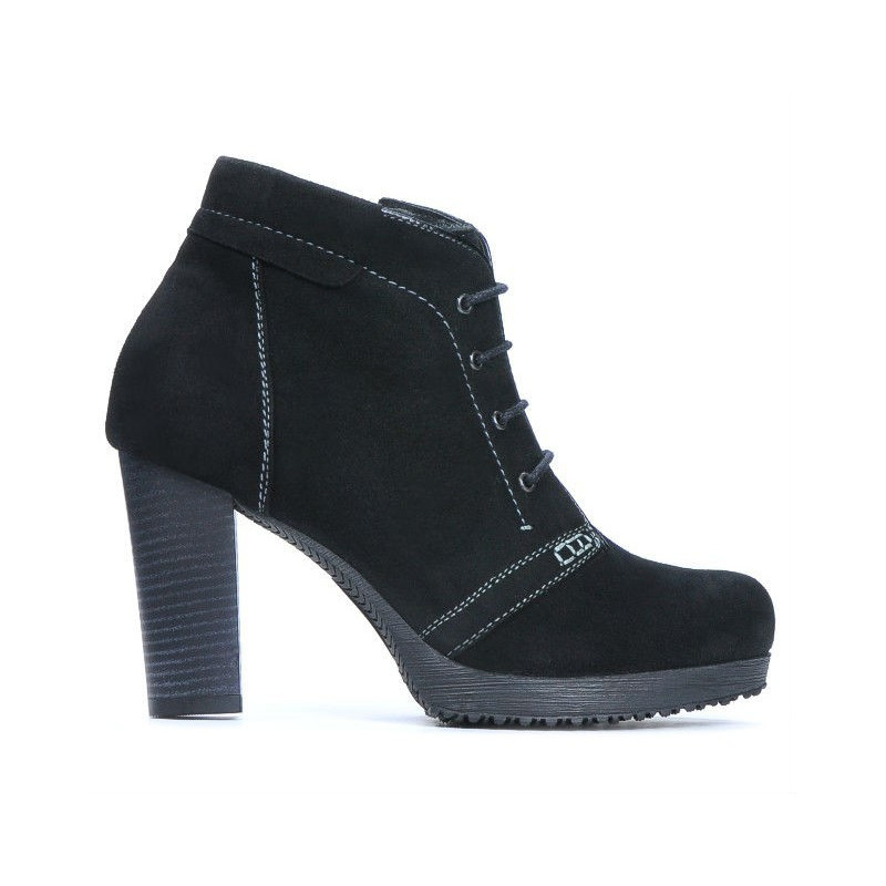Damenstiefeletten 1137 Schwarz Antilope