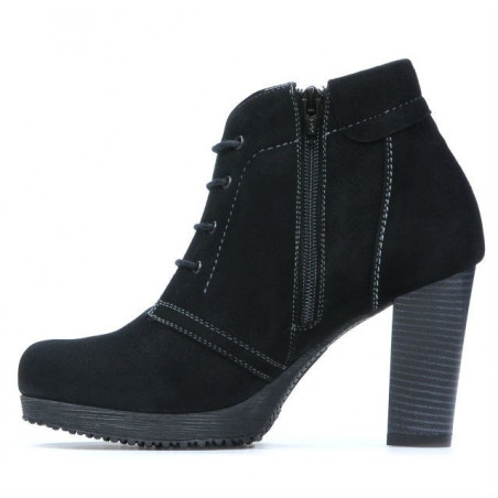 Damenstiefeletten 1137 Schwarz Antilope