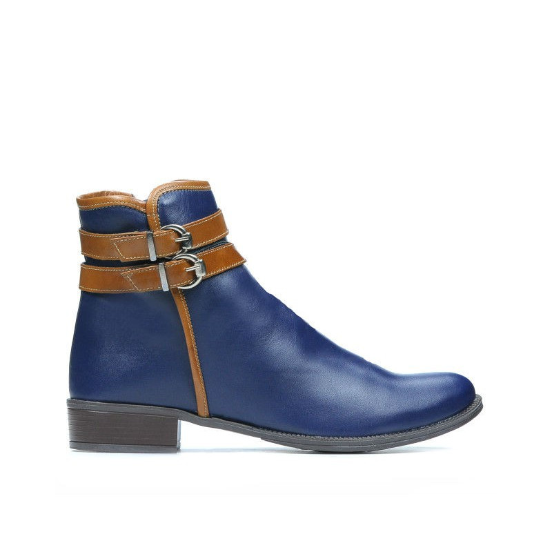 Damenstiefel 3262 indigo+braun