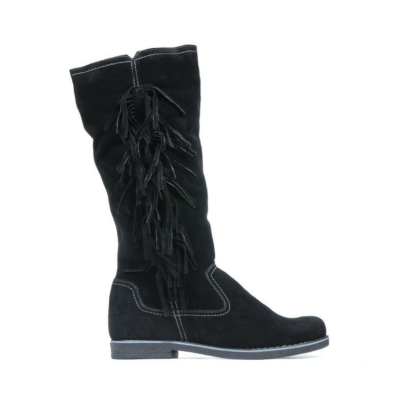 Damenstiefel 3243 schwarzes Velours
