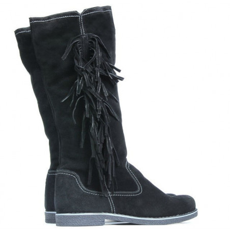 Damenstiefel 3243 schwarzes Velours