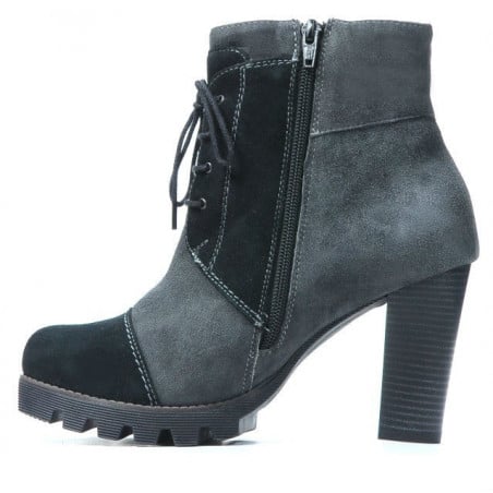 Damenstiefel 1135 grau Antilope+schwarz