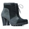 Damenstiefel 1135 grau Antilope+schwarz