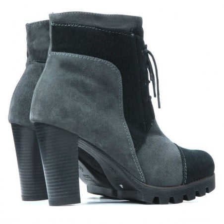 Damenstiefel 1135 grau Antilope+schwarz