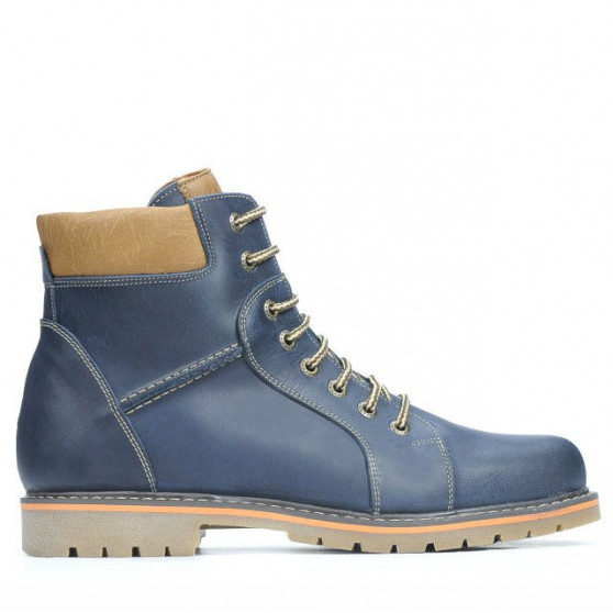 Herrenstiefel 489 Tuxon Indigo+Braun Herrenstiefel 489 Tuxon Indigo+Braun
