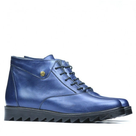 Damenstiefeletten 3301 in indigofarbenem Perlmutt