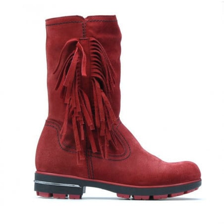 Kinderstiefel 3208 rot Veloursleder