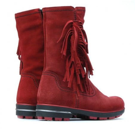 Kinderstiefel 3208 rot Veloursleder