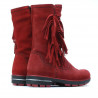 Kinderstiefel 3208 rot Veloursleder