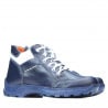 Jugendstiefel 436 Indigo+Weiß