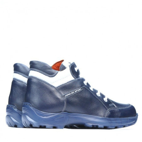 Jugendstiefel 436 Indigo+Weiß