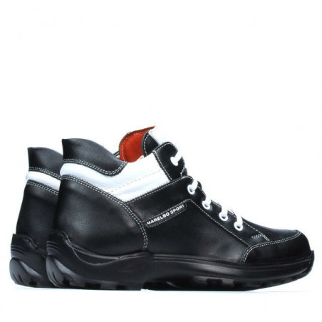 Jugendschuhe 436 schwarz+weiß