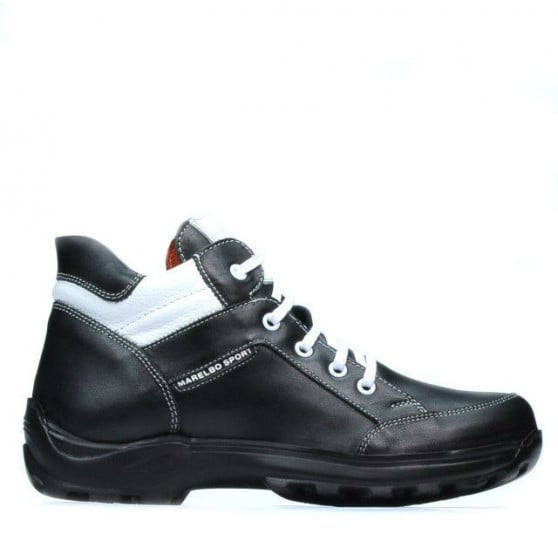 Jugendschuhe 436 schwarz+weiß Jugendschuhe 436 schwarz+weiß