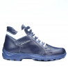 Jugendstiefel 436 Indigo+Weiß